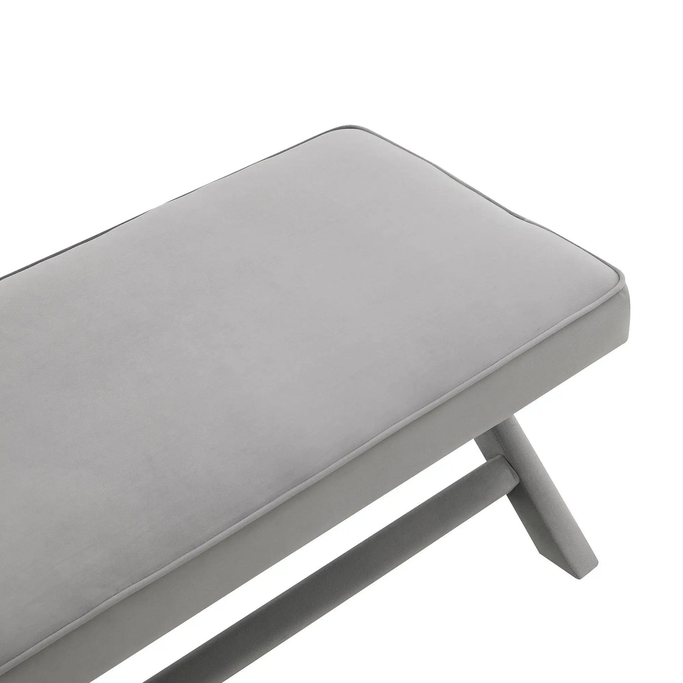 Comfort Double Bench Upholstered With X Crossed Legs by HouseOfZazla