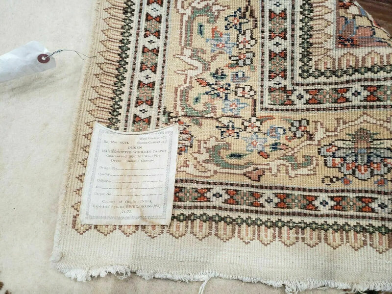6' X 9' Vintage Handmade India Open Field Tribal Wool Rug Carpet Medallion Nice by Jewel Rugs