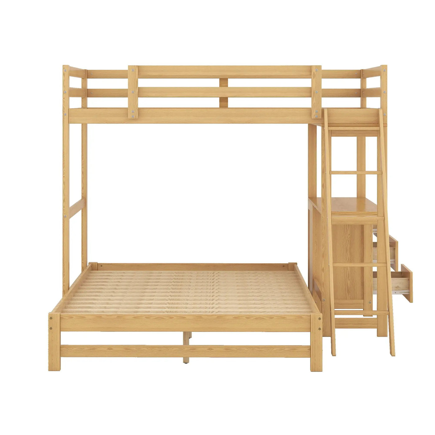 Bunk Bed With Built In Desk And 3 Drawers by HouseOfZazla