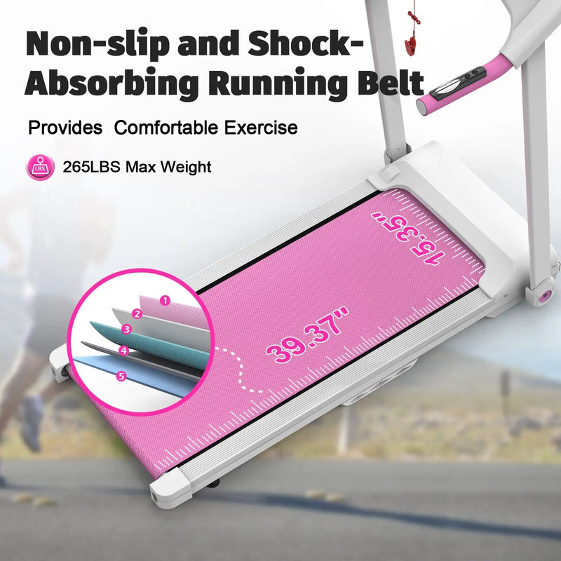 Foldable Treadmill - 2.5HP Electric Folding Running Machine by HouseOfZazla