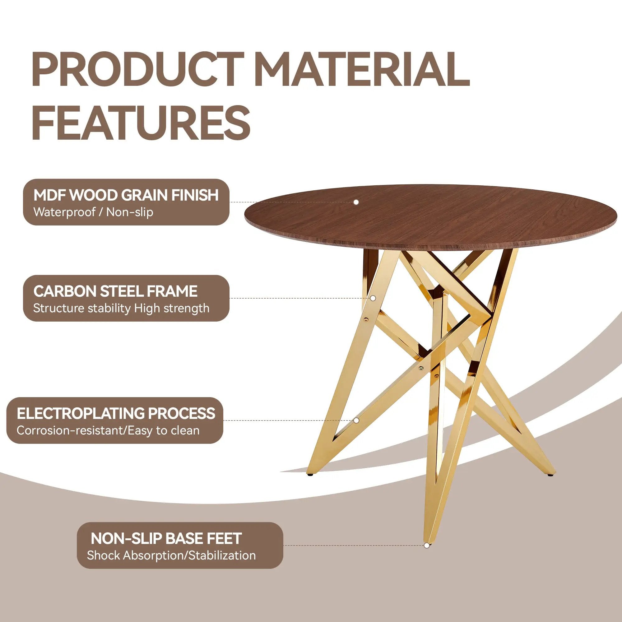 37 Inch Round Dining Table by HouseOfZazla