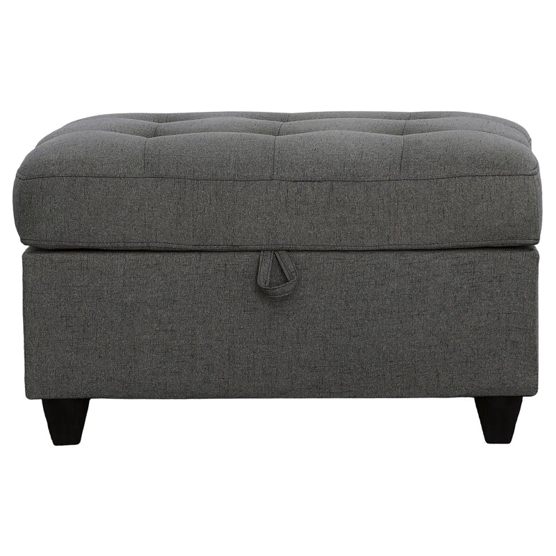Stonenesse Rectangular Upholstered Storage Ottoman Grey by Unique Piece Furniture