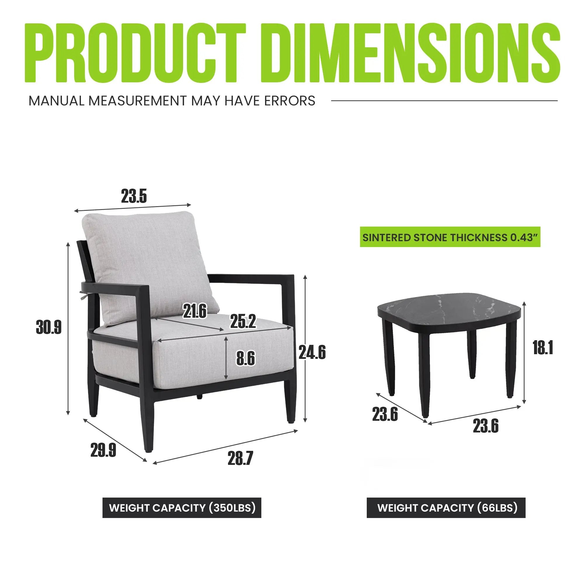3PC Outdoor Aluminum Patio Furniture Set by HouseOfZazla