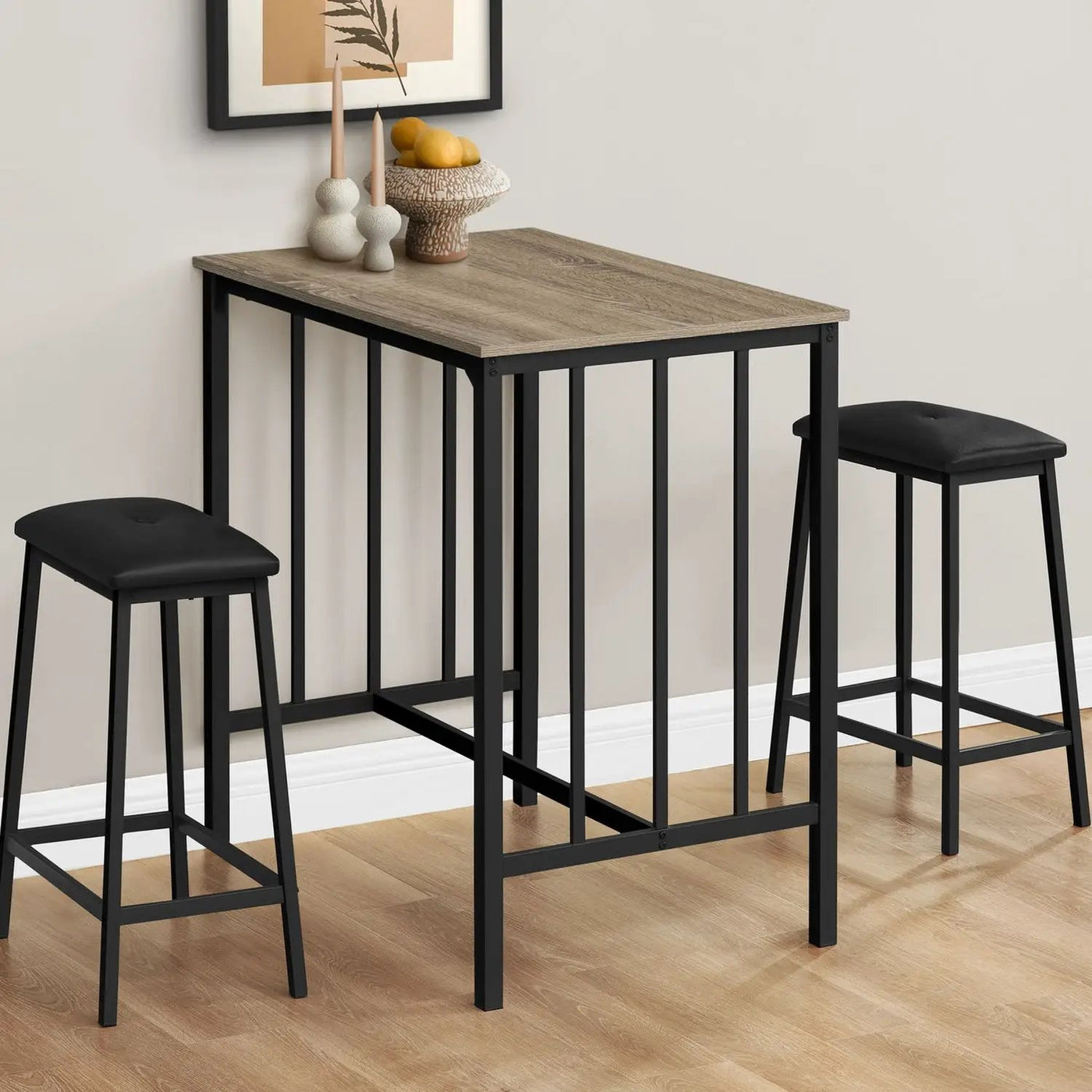 3 Pieces Dining Set, Counter Height, Rectangular, Small, Contemporary & Modern by Unique Piece Furniture