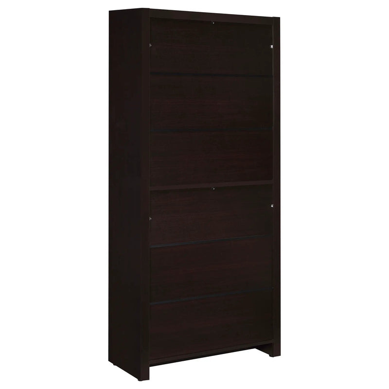 Skylar 71-inch 5-shelf Bookcase with Drawer Cappuccino by Unique Piece Furniture