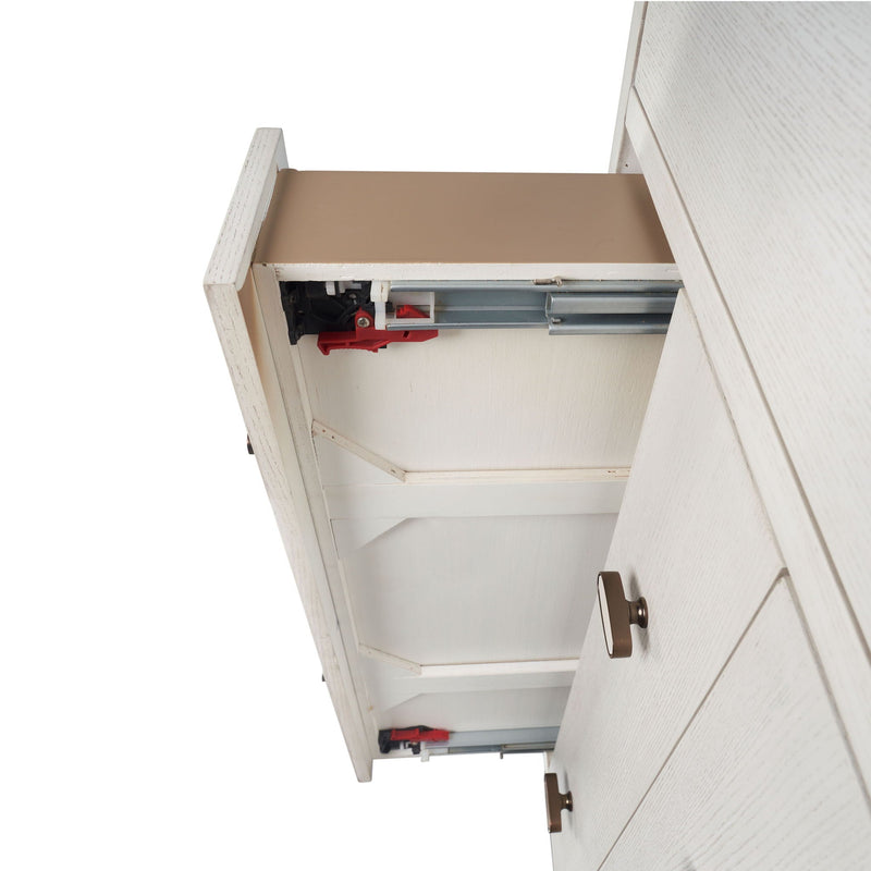 White Server With Base with Power Access - 60" W x 18" D x 37" H, photo 9 of 9