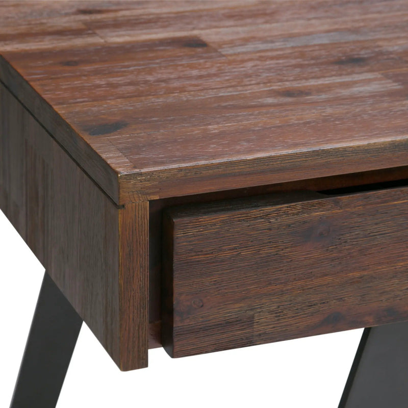 Lowry - Desk - Distressed Charcoal Brown by HouseOfZazla
