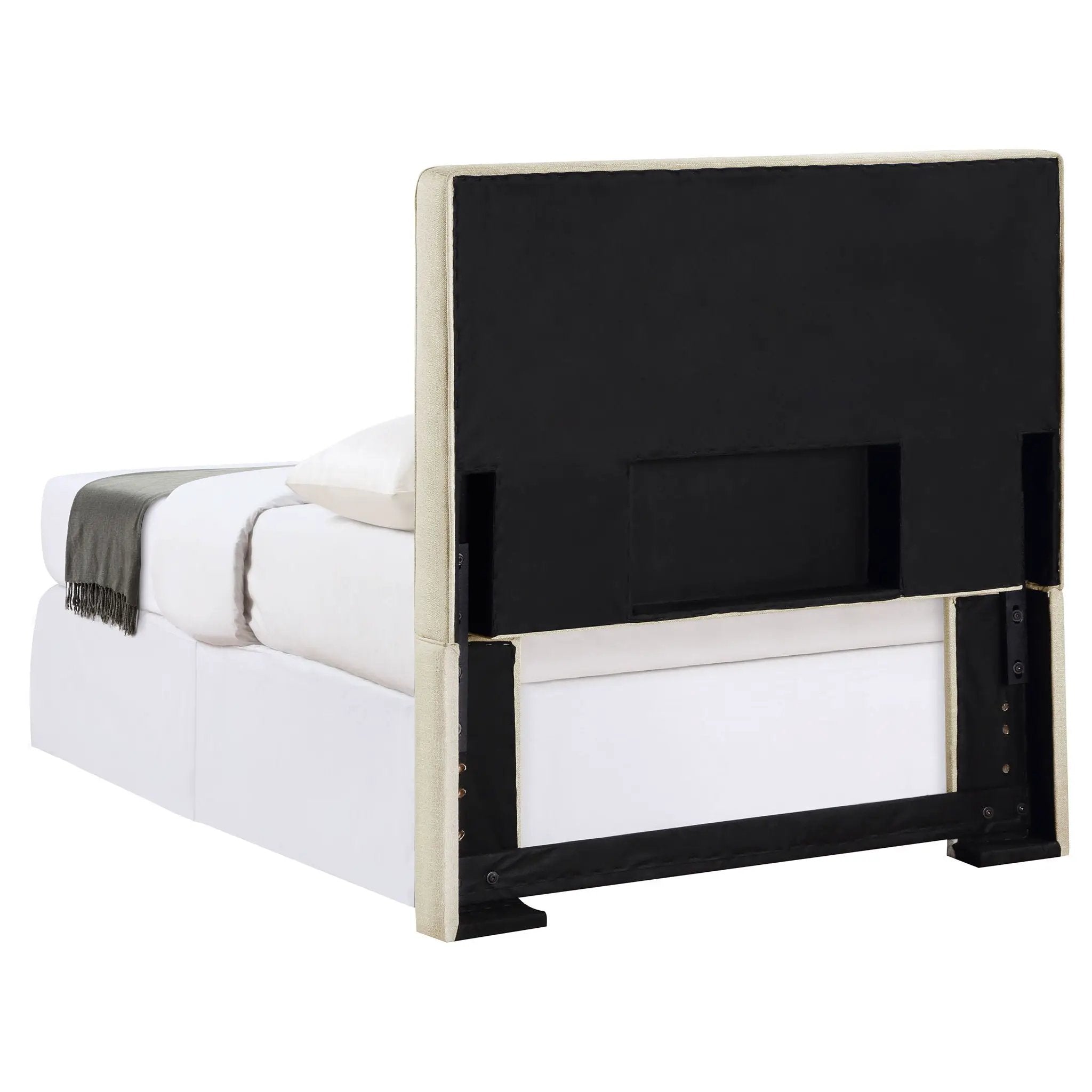 Kosmo Upholstered Twin Panel Headboard Sand by Unique Piece Furniture
