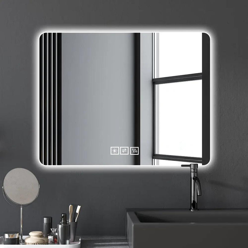 LED Backlit Bathroom Mirror with Anti-Fog Functionality by HouseOfZazla