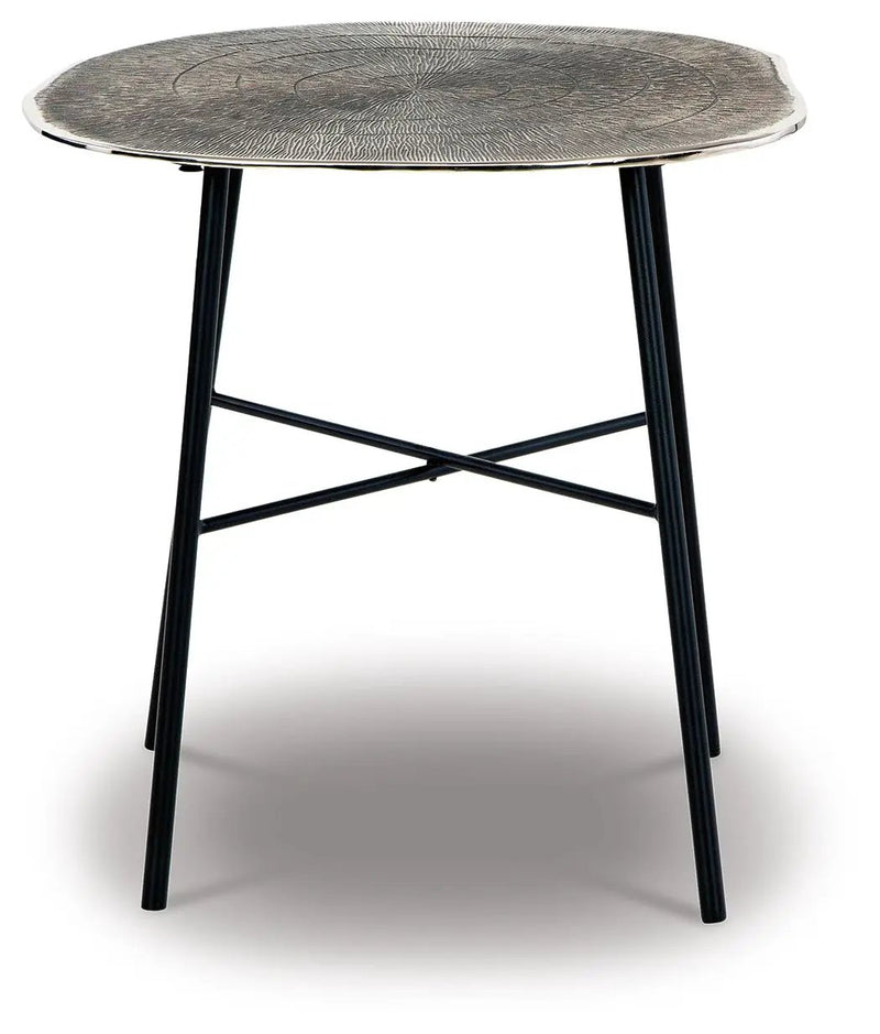 Laverford - Round End Table - Chrome / Black by Unique Piece Furniture