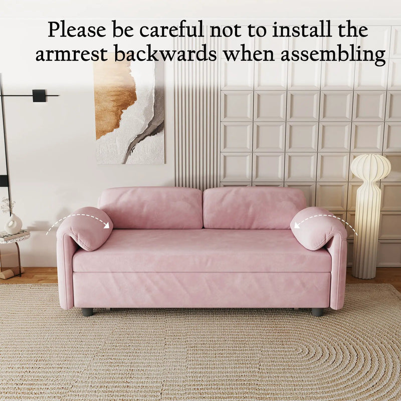 Sofa, Dual Purpose Lounge With Retractable Queen Size Bed by HouseOfZazla