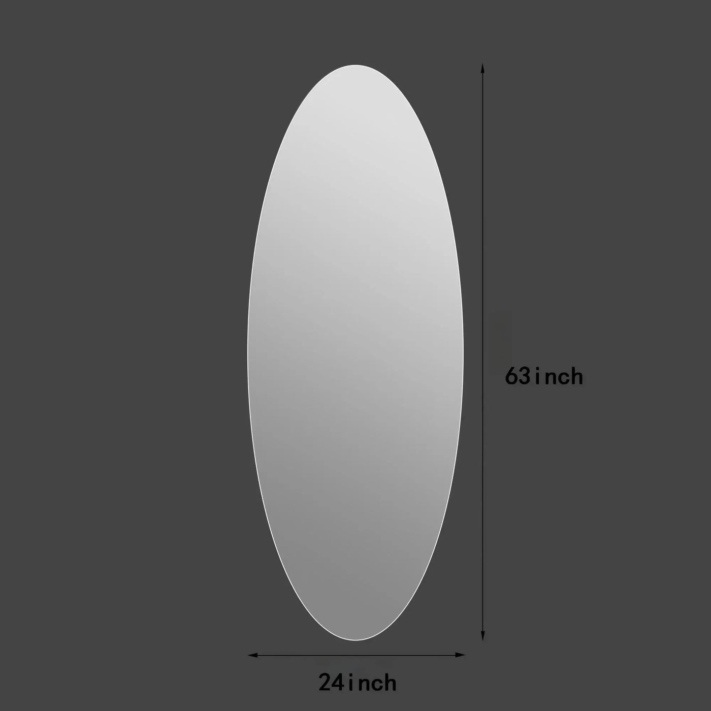 Modern Oval Full Length Wall Mirror by HouseOfZazla