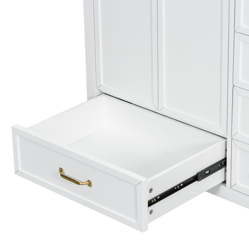 Elegant Vintage Bathroom Vanity With Sink and Soft Closing Drawers by HouseOfZazla