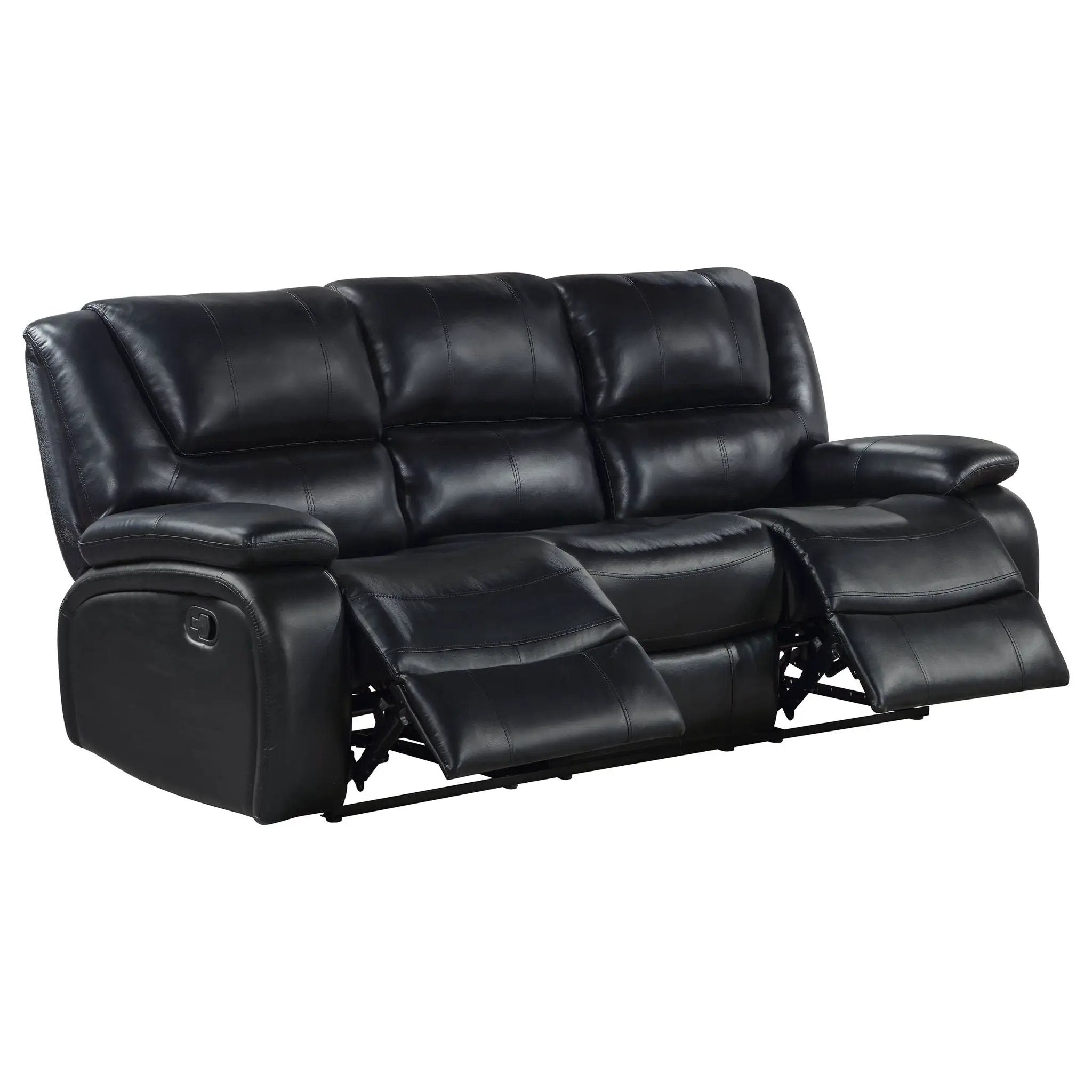 Camila 2-piece Upholstered Reclining Sofa Set Black by Unique Piece Furniture