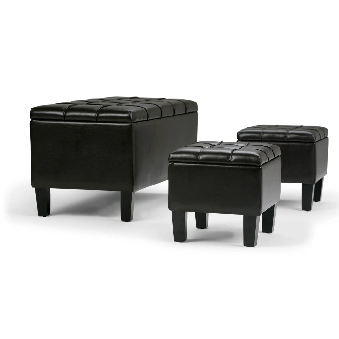 Dover - 3 Piece Storage Ottoman Contemporary Design by HouseOfZazla