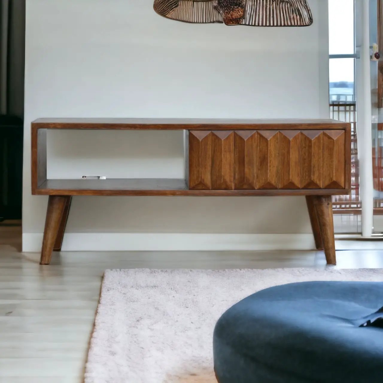 Prism Sliding Media Unit - Chestnut by HouseOfZazla