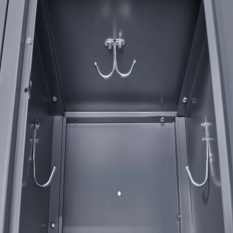 3 Door Lockers With Lock For Home, Gym, Office, School, And Garage - Gray by HouseOfZazla