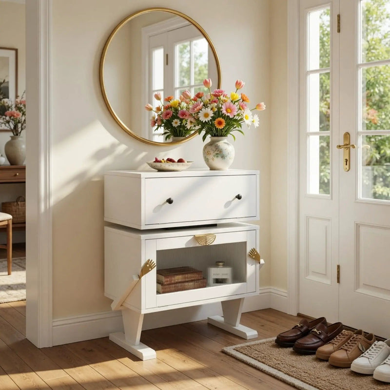 Robot LED Nightstand With 360° Rotating Drawer by HouseOfZazla