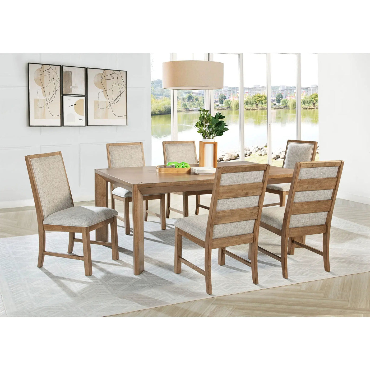 Rectangular Dining Set With Angular Legs by HouseOfZazla