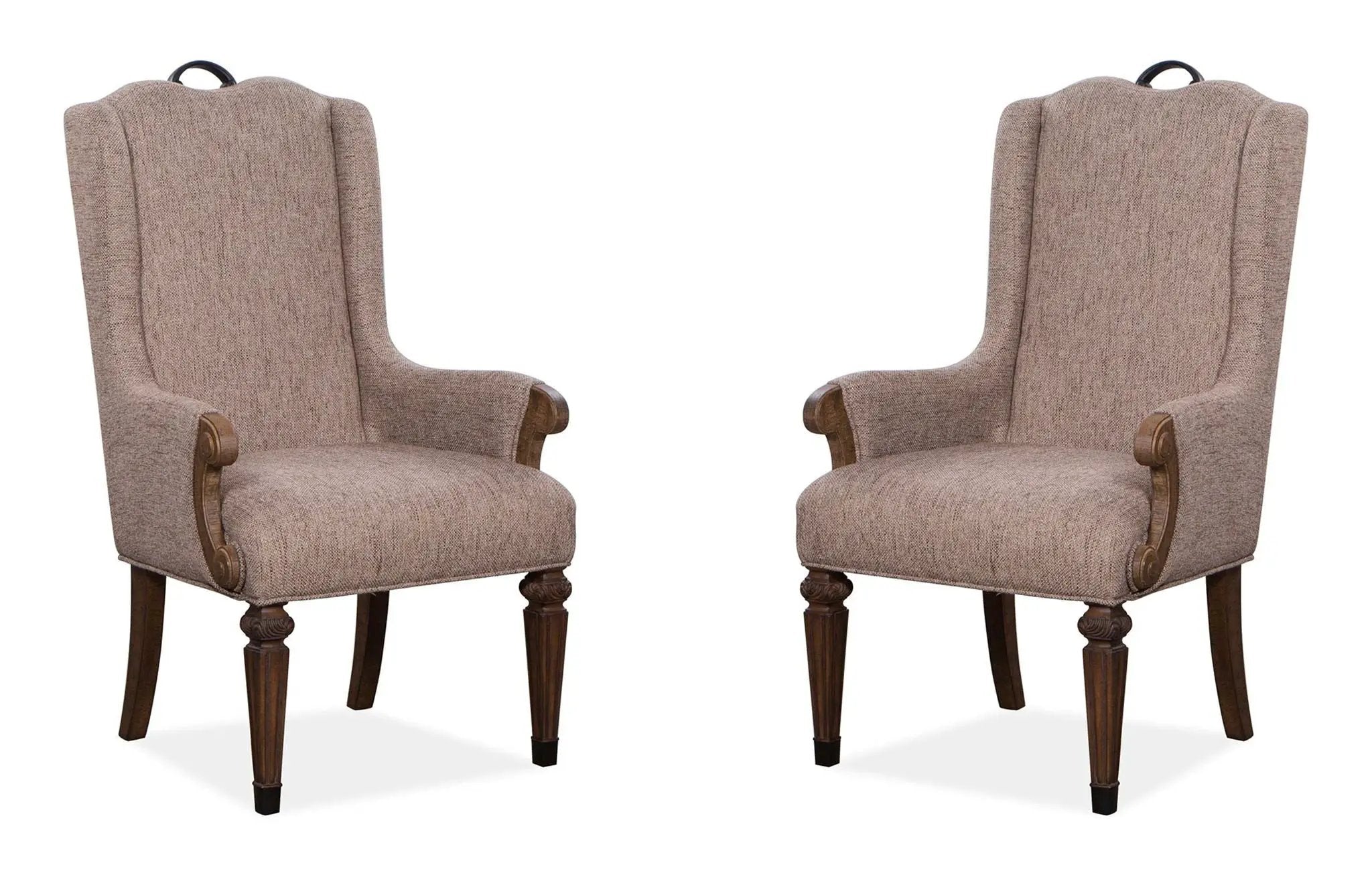 Durango - Wood Upholstered Host Arm Chair (Set of 2) - Willadeene Brown by Unique Piece Furniture