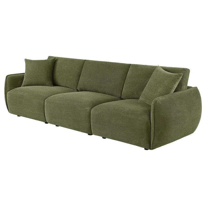 Elysia Chenille Upholstered Modular Lounge Sofa Green by Unique Piece Furniture