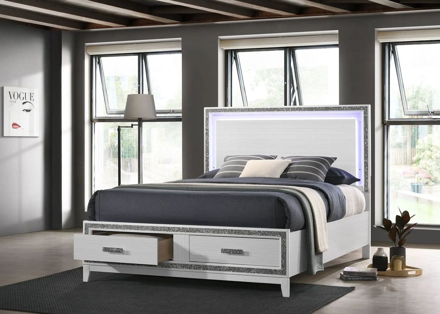 Haiden Queen Storage Bed with LED Lighting by HouseOfZazla