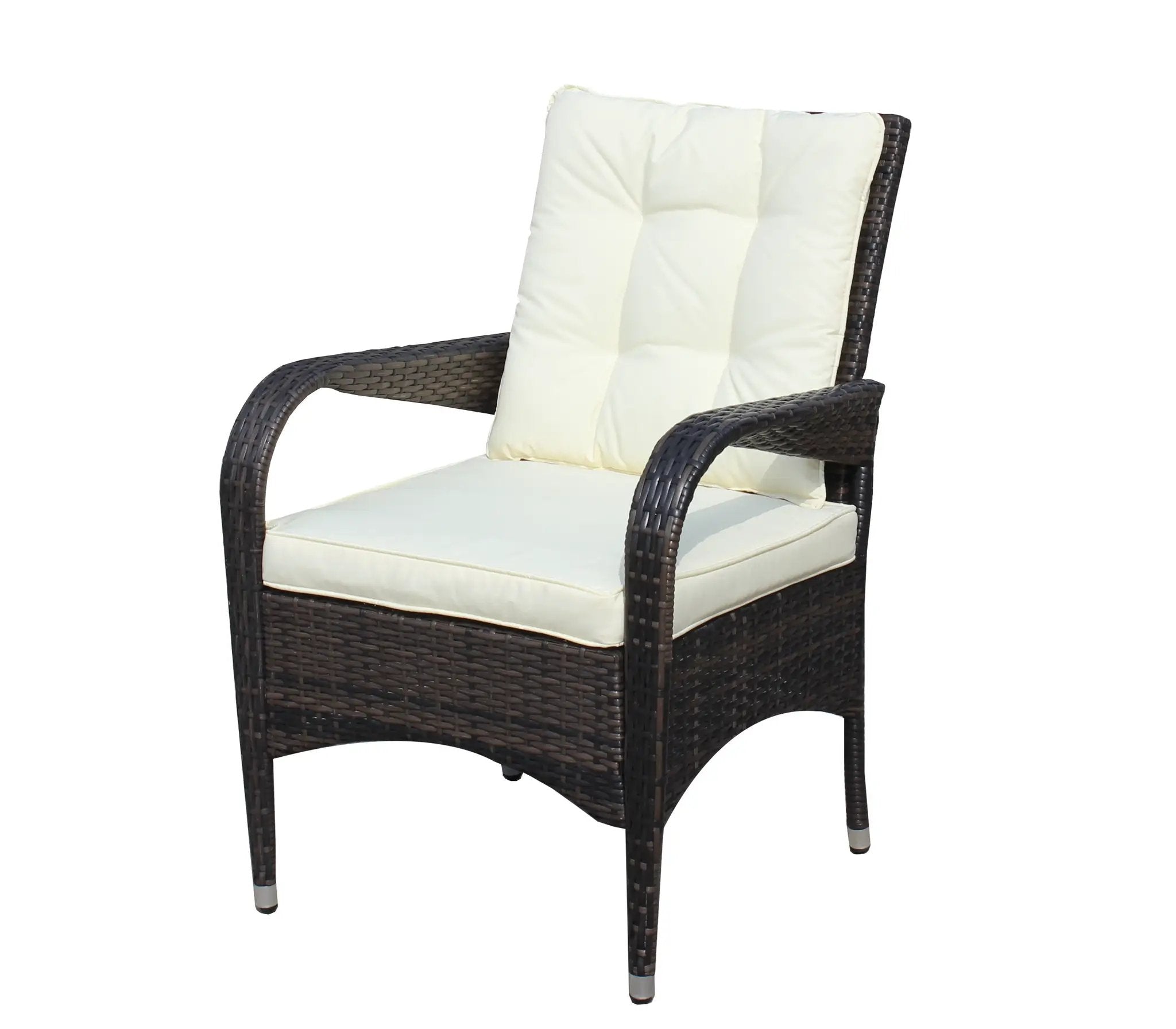 2-Piece Liberatore Dining Chairs with Beige Cushions by HouseOfZazla