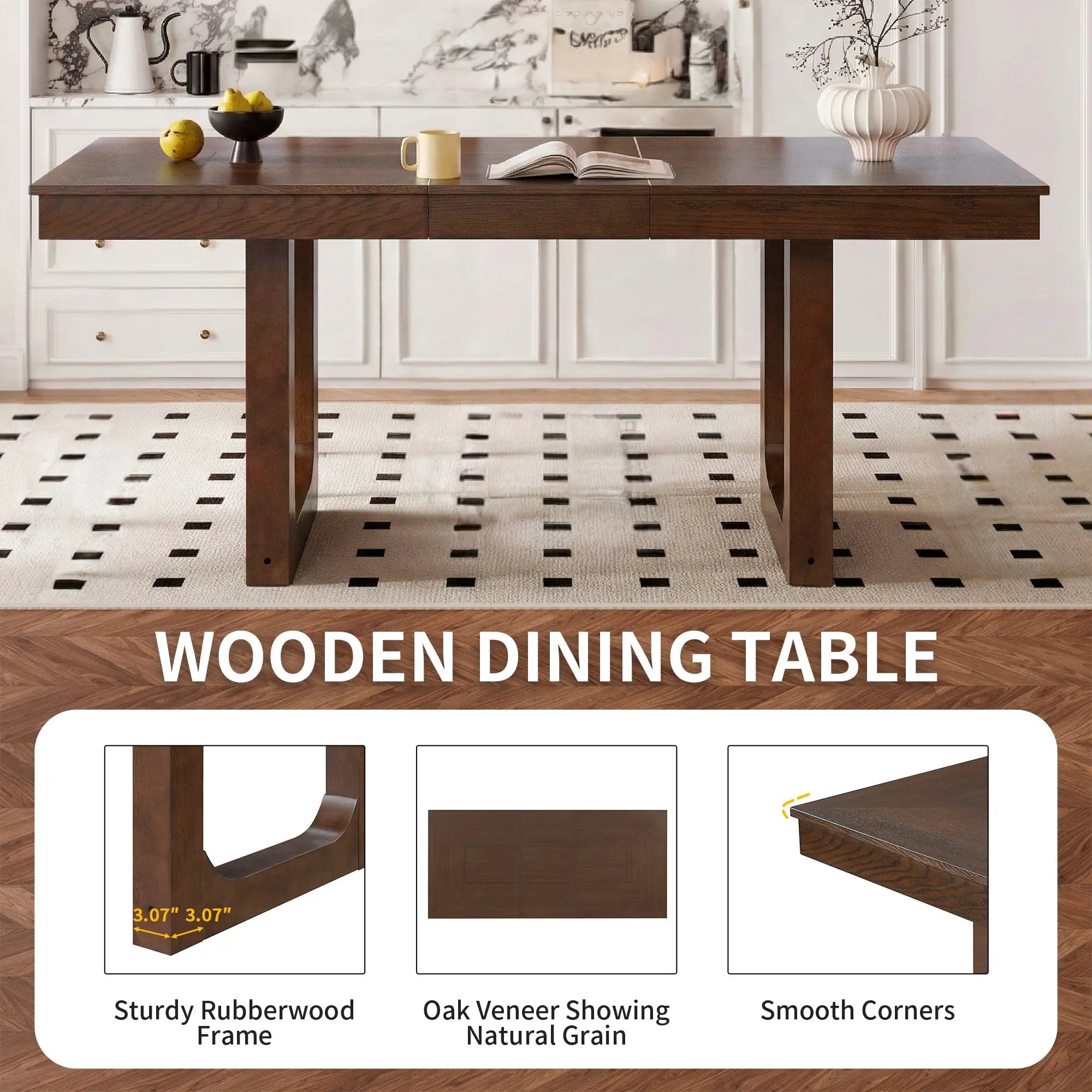 7-Piece Extendable Dining Table Set by HouseOfZazla