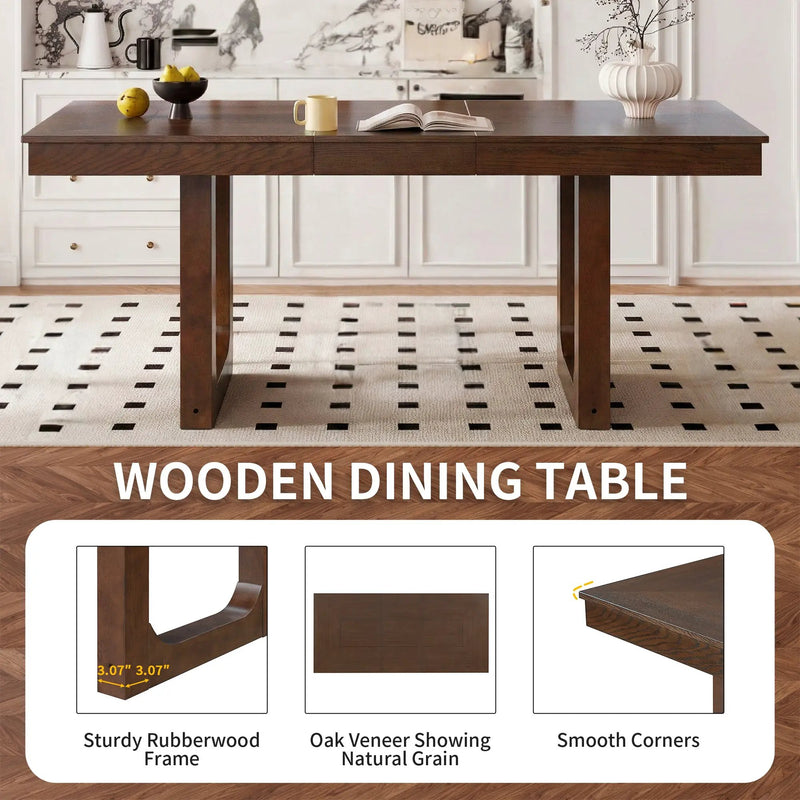 7-Piece Extendable Dining Table Set by HouseOfZazla