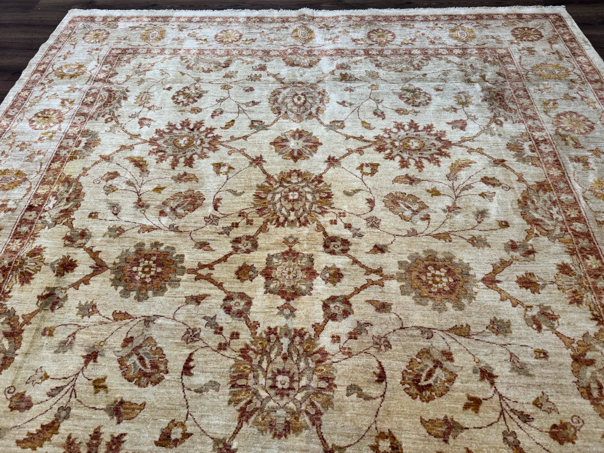 Pakistani Peshawar Rug 8x10, Pak Persian Traditional Oriental Carpet, Handmade, Wool, Allover Pattern by Jewel Rugs