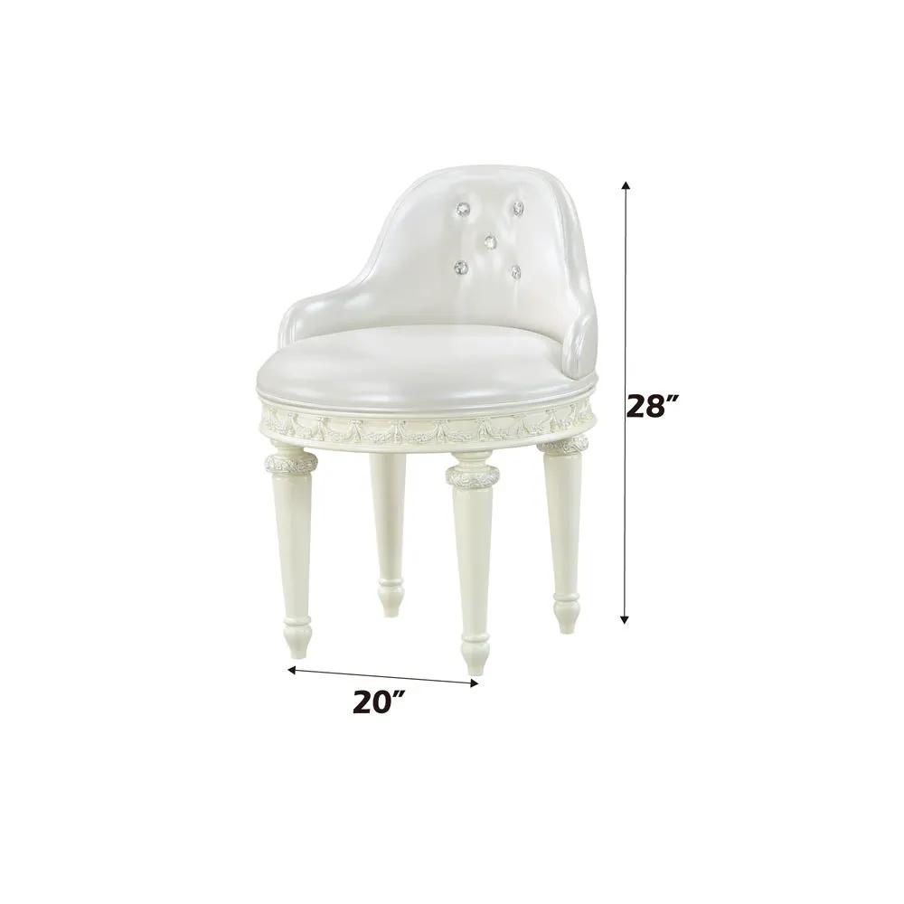 Dorothy - Vanity Chair With Swivel - Ivory by Unique Piece Furniture