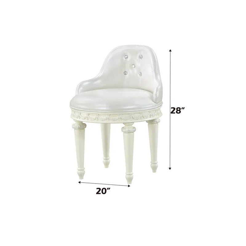 Dorothy - Vanity Chair With Swivel - Ivory by Unique Piece Furniture