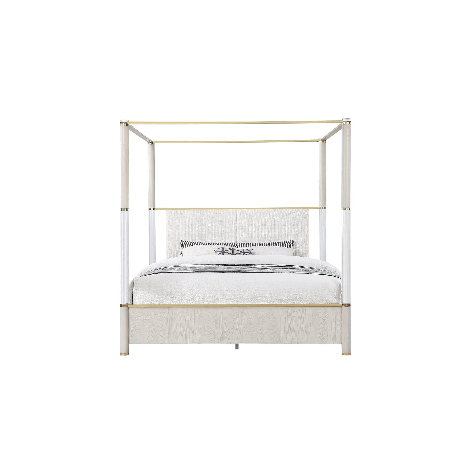 Malco - 4 Post Bed With Upholstered Headboard by HouseOfZazla
