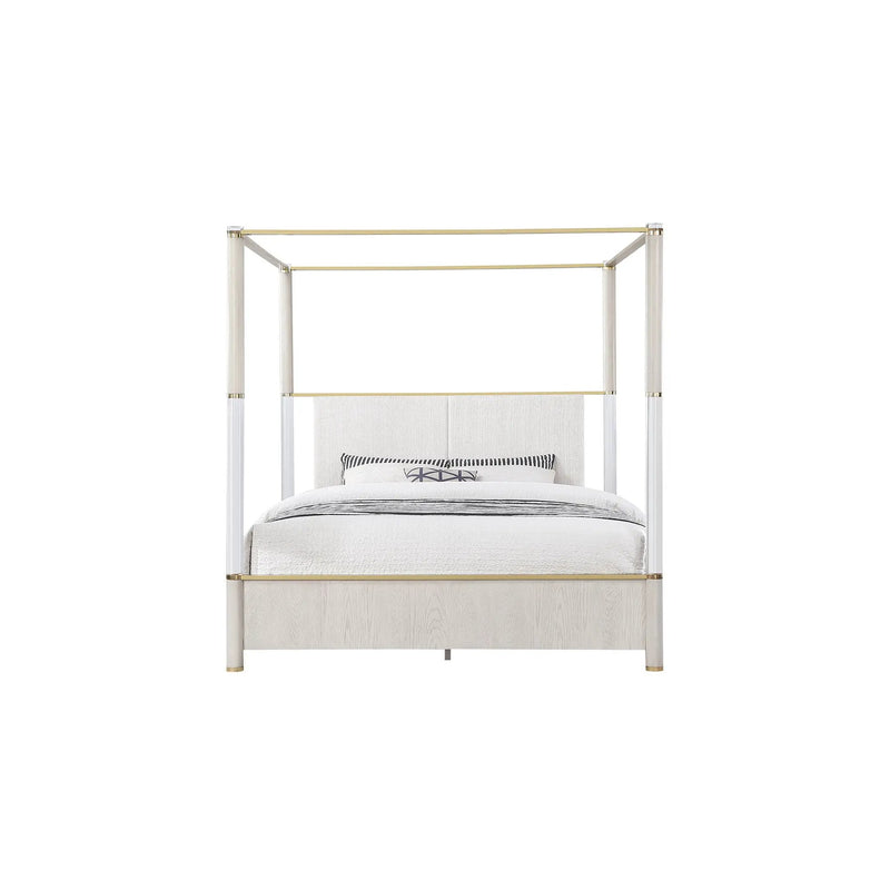 Malco - 4 Post Bed With Upholstered Headboard by HouseOfZazla