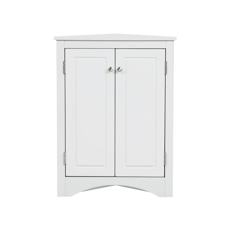 Triangle Bathroom Storage Cabinet With Adjustable Shelves, Freestanding Floor Cabinet For Home Kitchen by Unique Piece Furniture