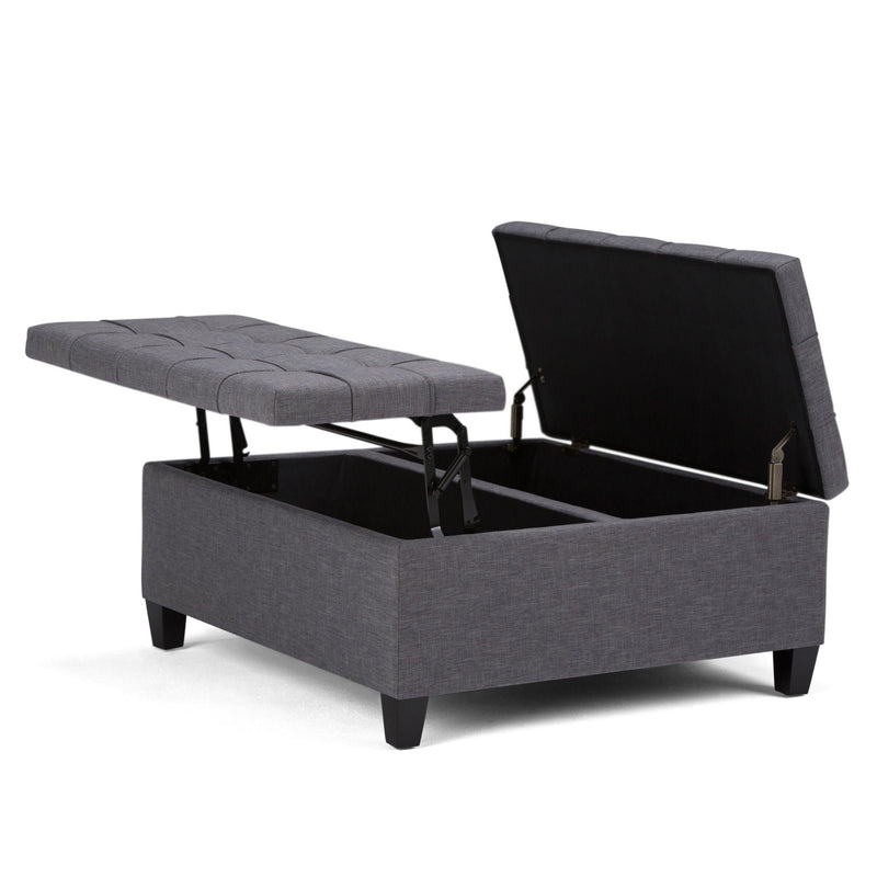 Harrison - Upholstered Coffee Table Storage Ottoman by HouseOfZazla