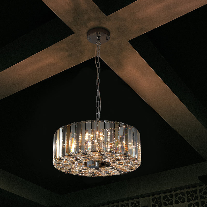 17' Chrome Crystal Pendant Chandelier by HouseOfZazla