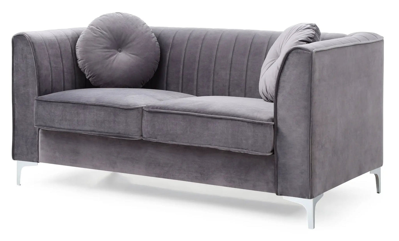 Glam Styled Micro Suede Loveseat by HouseOfZazla
