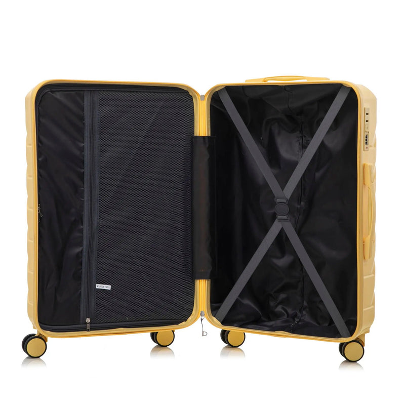 3 Pieces Set 20" / 24" / 28" Spinner Wheel Luggage With Combination Lock by HouseOfZazla