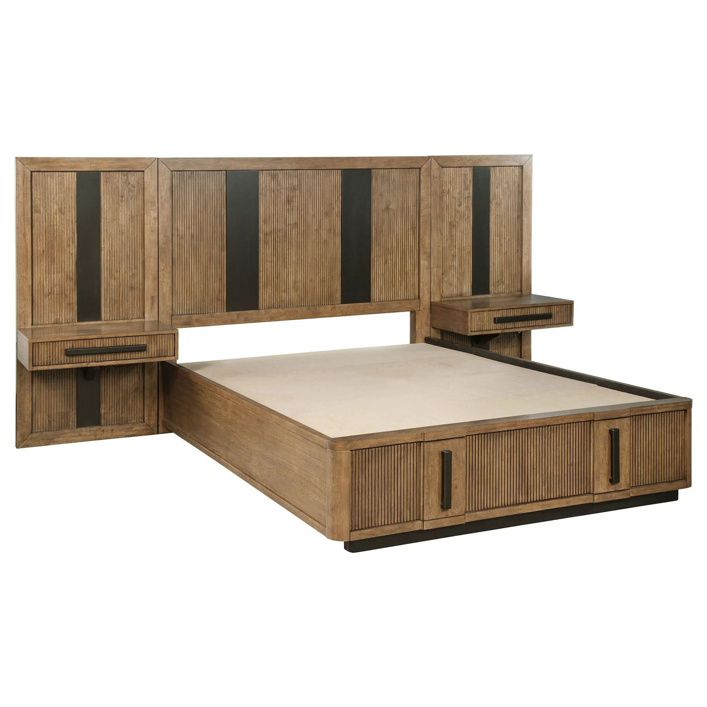 Moraga - Wall Panel Storage Bed With Nightstand Panels by HouseOfZazla