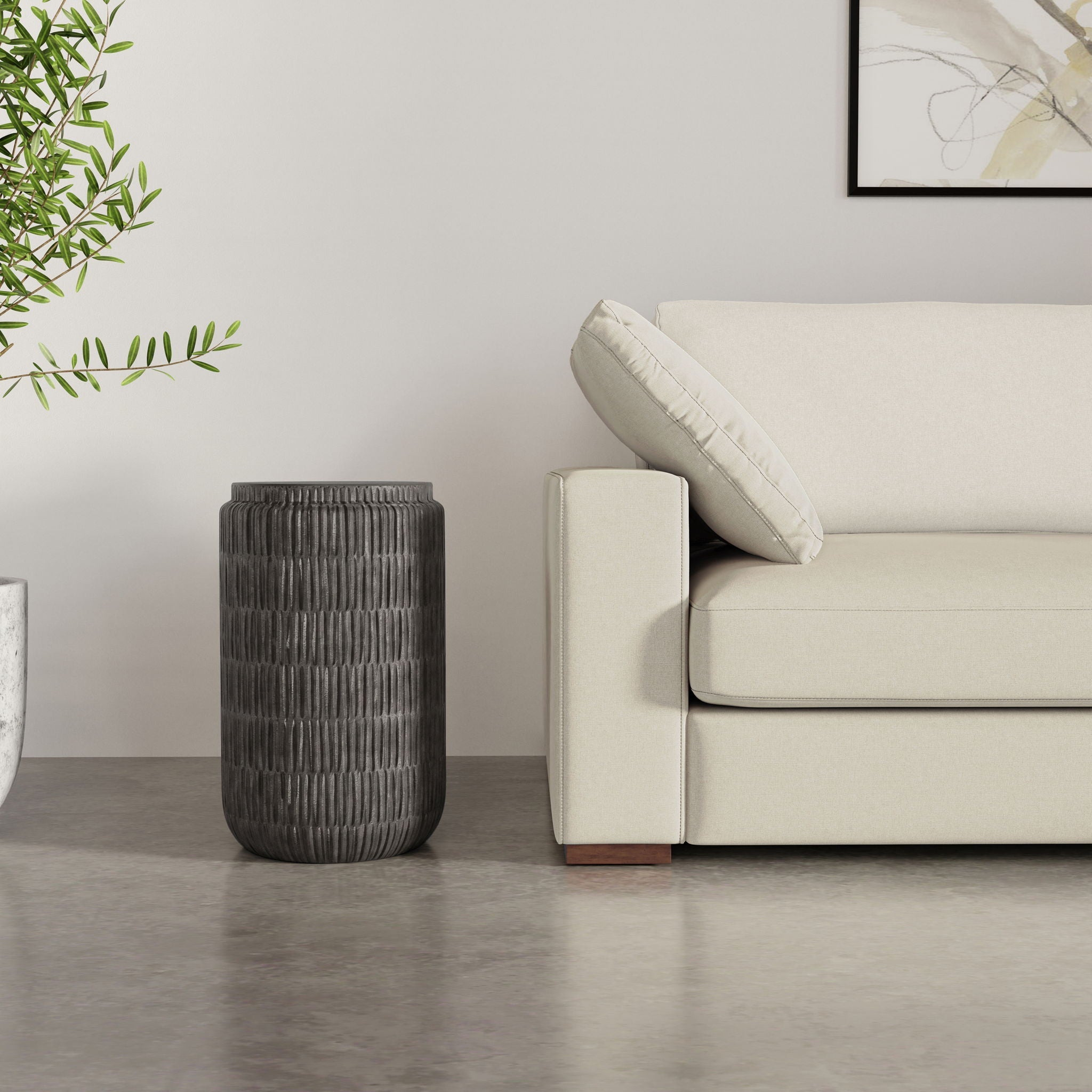 Juno - Cast Aluminum Side Table - Black by HouseOfZazla