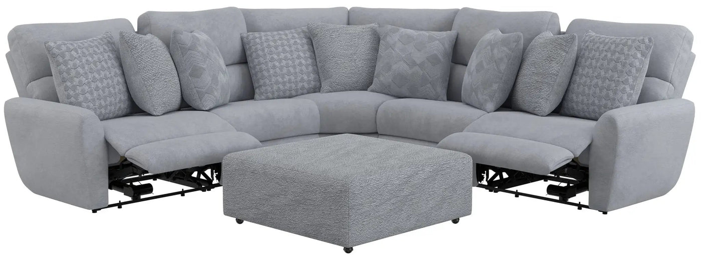 Majesty - Deep Seating Power Reclining Sectional And Ottoman by Unique Piece Furniture