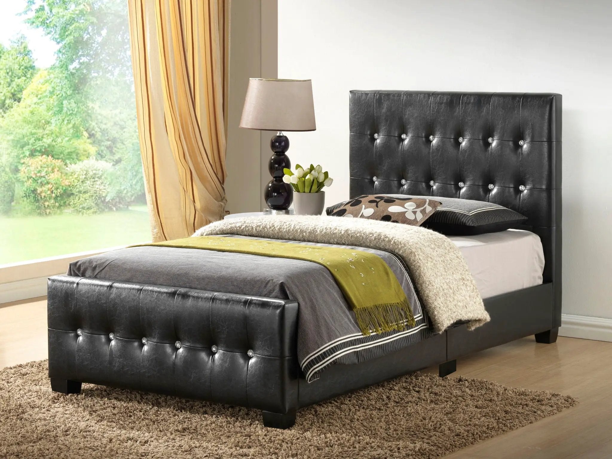 Stylish Transitional Bed by Unique Piece Furniture