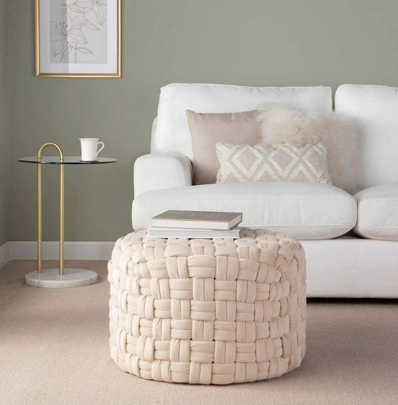 Braided - Versatile Round Ottoman by Unique Piece Furniture