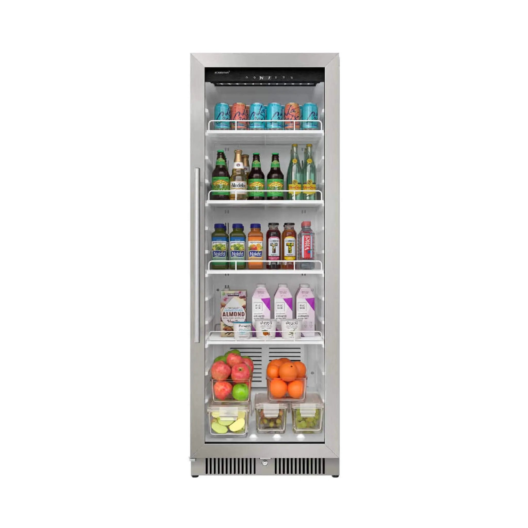 Edgestar 22-Inch 10.1 Cubic Feet Commercial Beverage Merchandiser With Temperature Alarm and Reversible Door [VBM101SS] (SAK45983) by SAKSBY WHOLESALE