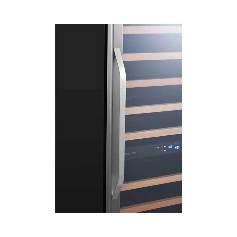 Edgestar 24-Inch 141 Bottle Capacity Freestanding Dual Zone Wine Cooler With Interior Lighting [CWR1552DZ] (SAK49245) by SAKSBY WHOLESALE