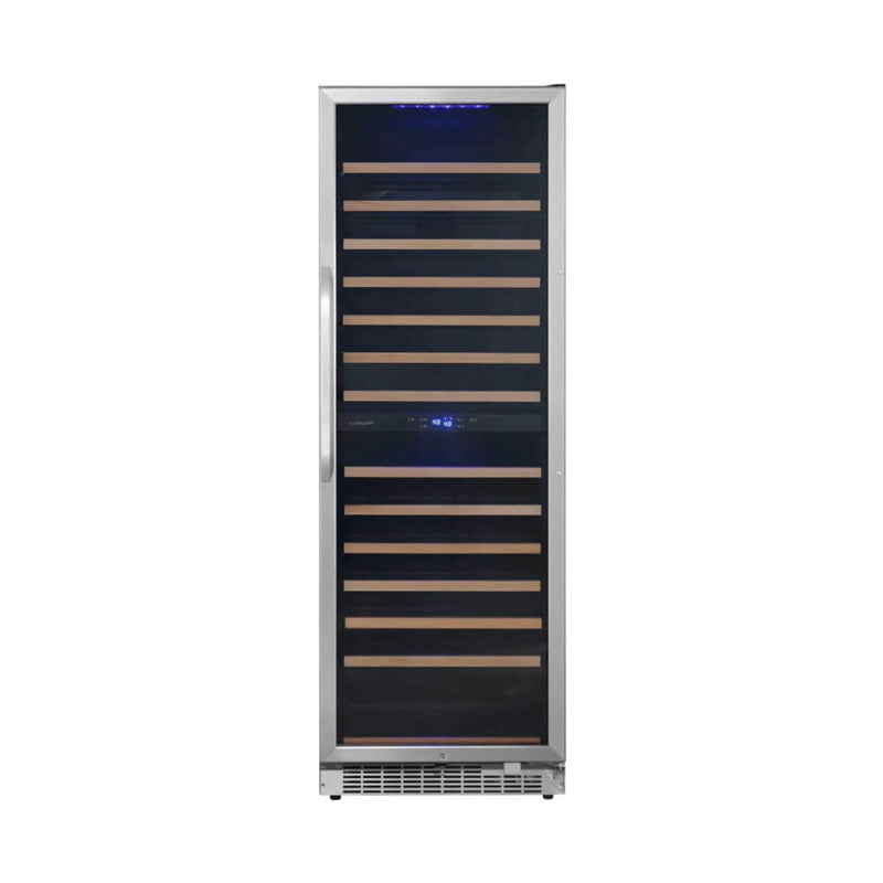 Edgestar 24-Inch 141 Bottle Capacity Freestanding Dual Zone Wine Cooler With Interior Lighting [CWR1552DZ] (SAK49245) by SAKSBY WHOLESALE