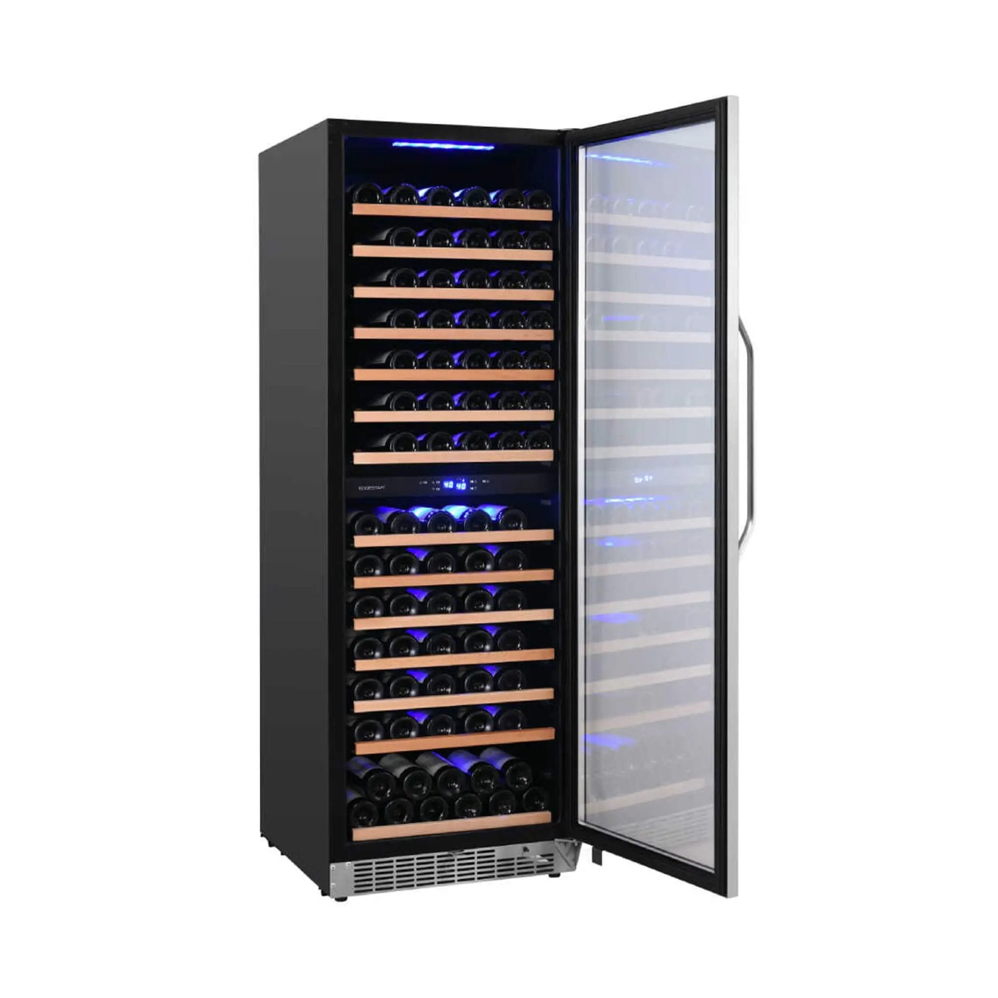 Edgestar 24-Inch 141 Bottle Capacity Freestanding Dual Zone Wine Cooler With Interior Lighting [CWR1552DZ] (SAK49245) by SAKSBY WHOLESALE
