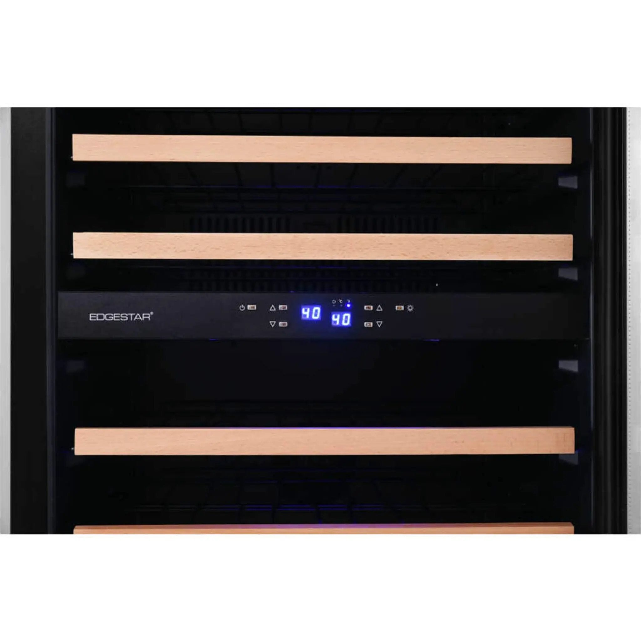 Edgestar 24-Inch 141 Bottle Capacity Freestanding Dual Zone Wine Cooler With Interior Lighting [CWR1552DZ] (SAK49245) by SAKSBY WHOLESALE