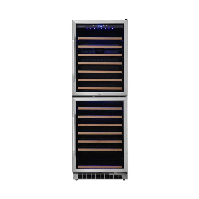 Edgestar 24-Inch 142 Bottle Built-In Dual Zone Double Door Wine Cooler With Door Lock [CWR1553DD] (SAK30742) by SAKSBY WHOLESALE